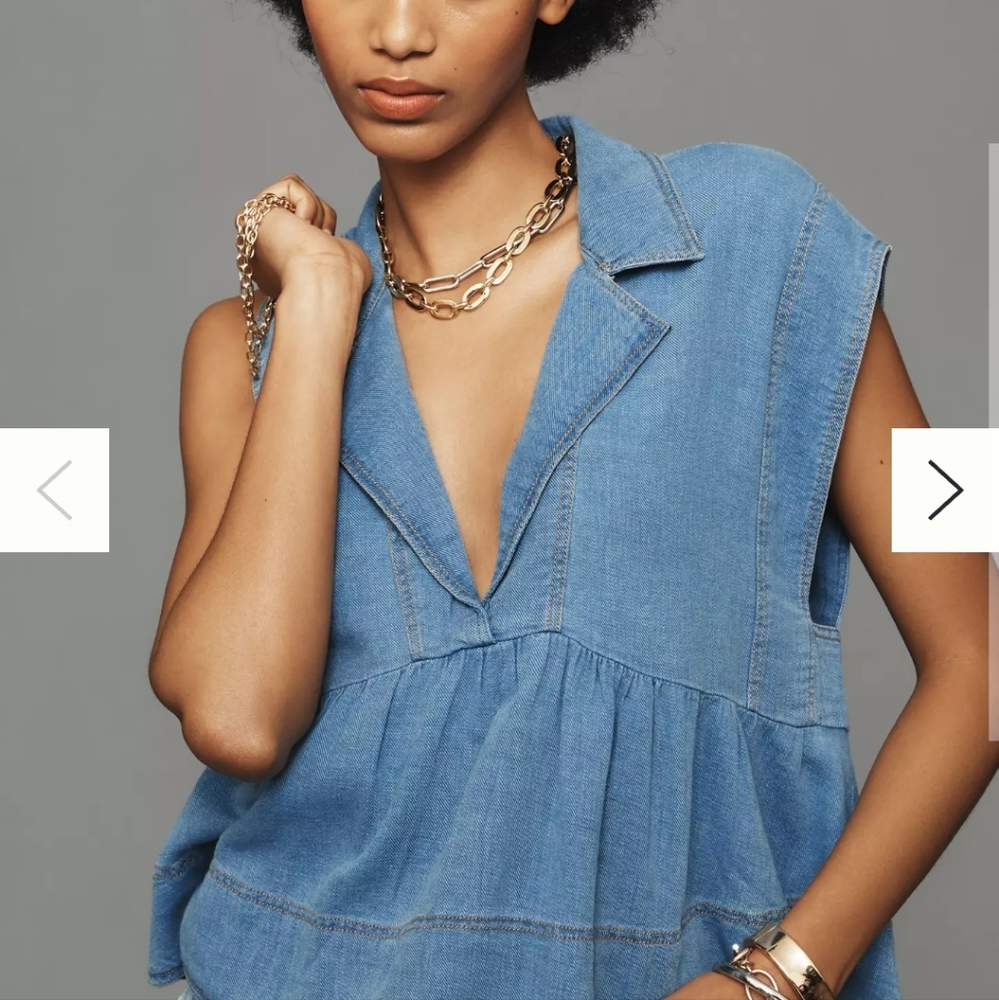 Anthropologie denim top Medium